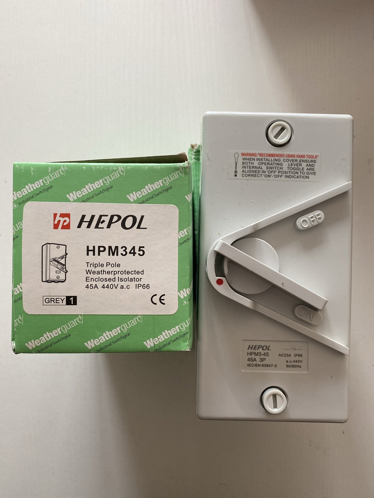 45A 三極防水負荷隔離開關（刀掣）